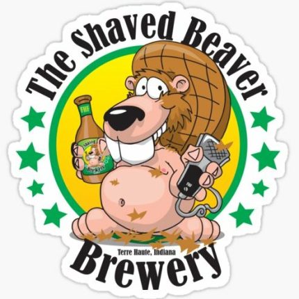 SHAVED BEAVER BREWING FUNNY BEER STICKER