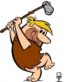 The Flintstones-Barney Rubble Golfing Vinyl Sticker Decal