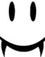 vampire smile face decal