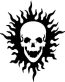 Tribal Skull Sunburst Decal