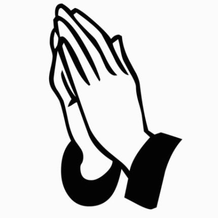 Pray Hands Decal 2