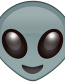 Alien_Emoji_BLUE Alien Head Sticker