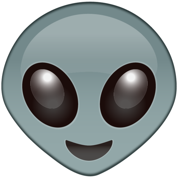 Alien_Emoji_BLUE Alien Head Sticker