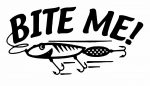 Bite Me Die Cut Vinyl Fishing Decal