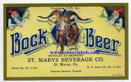 BOCK Beer Label