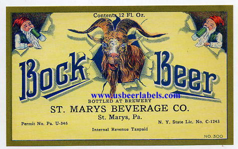 BOCK Beer Label