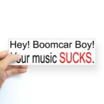 boom car funny bumper sticker