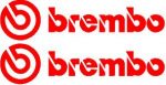 BREMBO BRAKES LOGO DECALS - PAIR