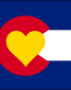 Colorado Love flag sticker