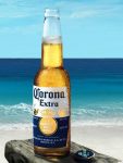 Corona Extra Bottle Beach Shot