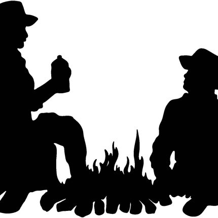 cowboy campfire decal