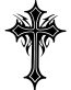 Cross Tribal Design Die Cut Car Decal