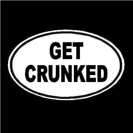 Crunked Oval Decal