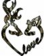DEER HEADS HEART FILLS with LOVE skin snake