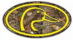 Duck Hunting Oval Decal 66 - Camo Nature Yellow