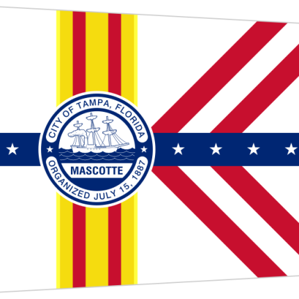 Florida Tampa City Flag Sticker