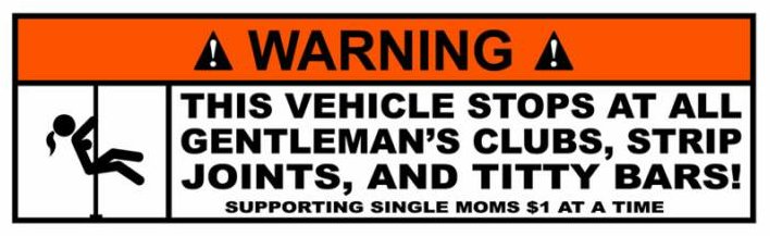 Funny Warning Stickers 01 - Pro Sport Stickers