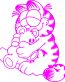 Garfield Hugging Teddy Diecut Sticker 2