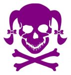 Girly Skull 3 Vinyl Decal