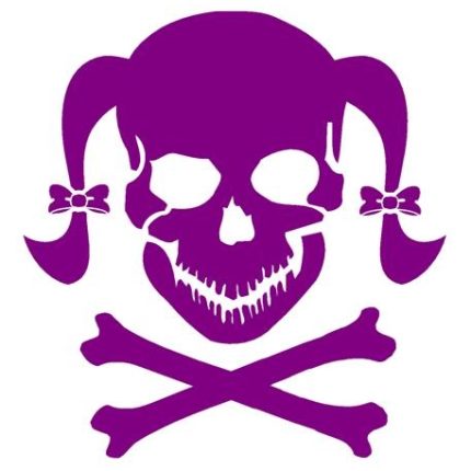 Girly Skull 3 Vinyl Decal