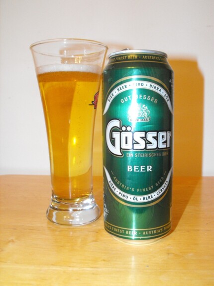 Gosser Beer Can and Glass Sticker