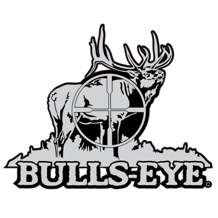 GRAY BLACK WHITE Bulls-Eye Elk Decal