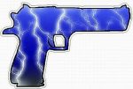 HAND GUN FILLS lightning blue