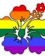 Hibiscus flower camo sticker - FLAG PRIDE