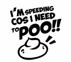 i need to poo Funny Vinyl Car Decal