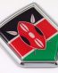 Kenia 3D Chrome Flag Crest Emblem Car Decal