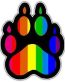 LGBT GAY PRIDE PAW STICKER