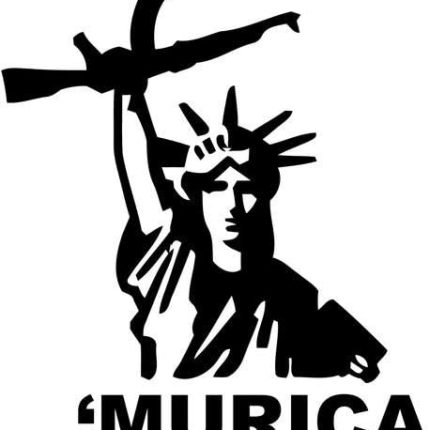 LIGERTY WITH GUN MURICA DIE CUT DECAL