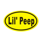 LIL PEEP OVAL STICKER