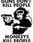 MONKEYS KILL PEOPLE DIE CUT DECAL