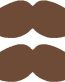 Mustache Sticker Set Style 3 Large