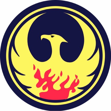 Navy PP Logo Circular Sticker