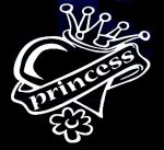 Princess Heart Car Truck Wall Window Decal Sticker