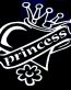 Princess Heart Car Truck Wall Window Decal Sticker