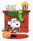 schultz christmas card sticker PEANUTS SNOOP STICKER