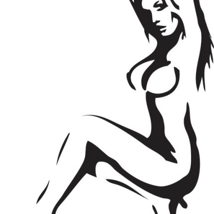 sexy lady diecut decal 44