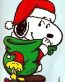 Snoopy Christmas Sticker santa with woody