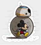 STAR WARS EB8 MICKEY STICKER