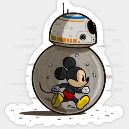 STAR WARS EB8 MICKEY STICKER