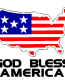 God Bless USA Map - 396