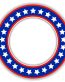 american-patriotic-round-ring frame-STICKER