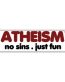 atheism no sins just fun bumper sticker