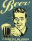 Beer Makes You See Double Sticker