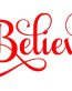 BELIEVE WITH FANCY SCROLLS DECAL 2