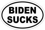 BIDEN SUCKS STICKER OVAL