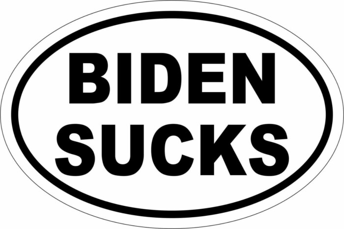 BIDEN SUCKS STICKER OVAL